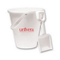 White 6" Pail w/ Shovel